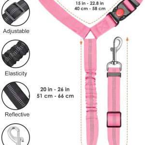 Dog Car Seat Belt Dogs Harness Headrest for Cars